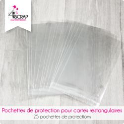 Protective pockets for rectangular cards - Scrapbooking tools