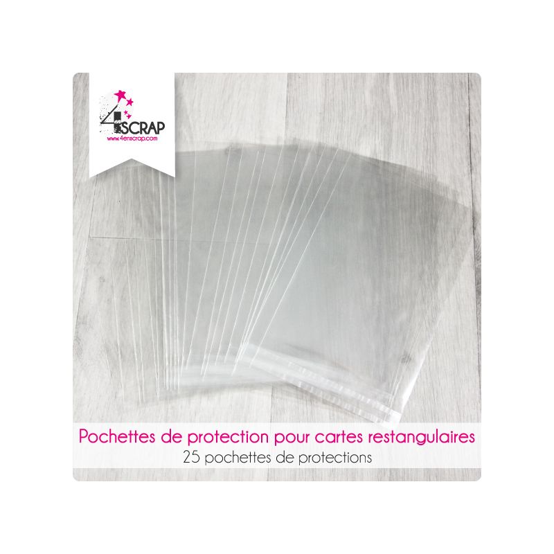 Protective pockets for rectangular cards - Scrapbooking tools Protective pockets for rectangular cards - Scrapbooking tools