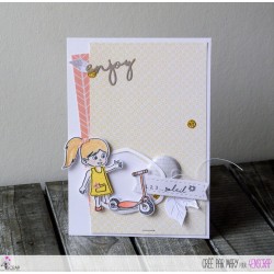 Clear stamp Scrapbooking Card child clothes - The apple of our eyes