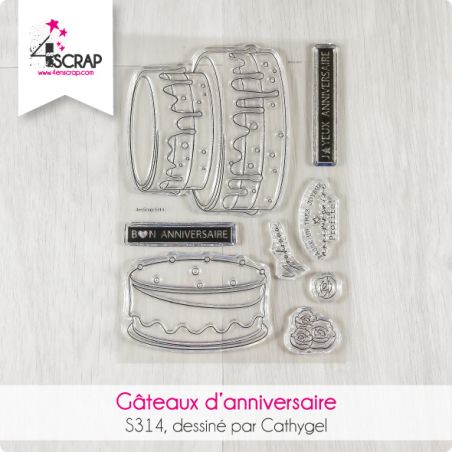 Gâteaux d'anniversaire - Tampon Clear