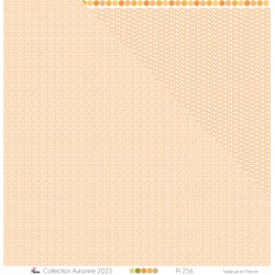 Motif triangulaire blanc sur fond mandarine