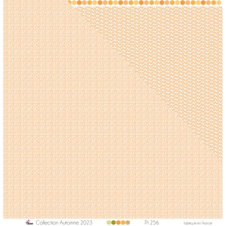 White triangular motif on a tangerine background - Printed paper
