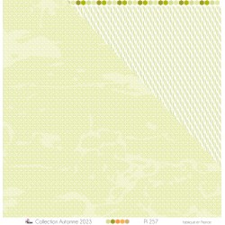 Fine white grid pattern on green background - Printed paper