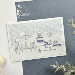 In the mountains - Duo transparent stamps and die