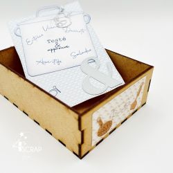 Wooden storage box cards - Accessory scrapbooking Cardmaking