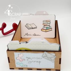 Wooden storage box cards - Accessory scrapbooking Cardmaking