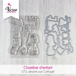 Chambre d'enfant - Duo tampons transparents et die