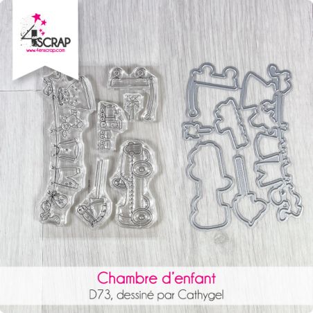 Chambre d'enfant - Duo tampons transparents et die