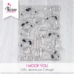 I WOOF YOU - Tampons transparents