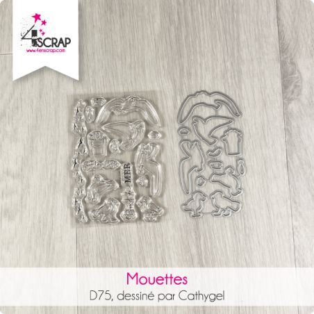 Mouettes - Duo tampons transparents et die