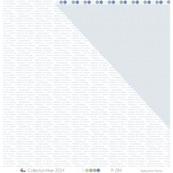 Blue text on white background - Printed paper