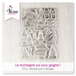 La montagne ça vous gagne - Tampon Clear