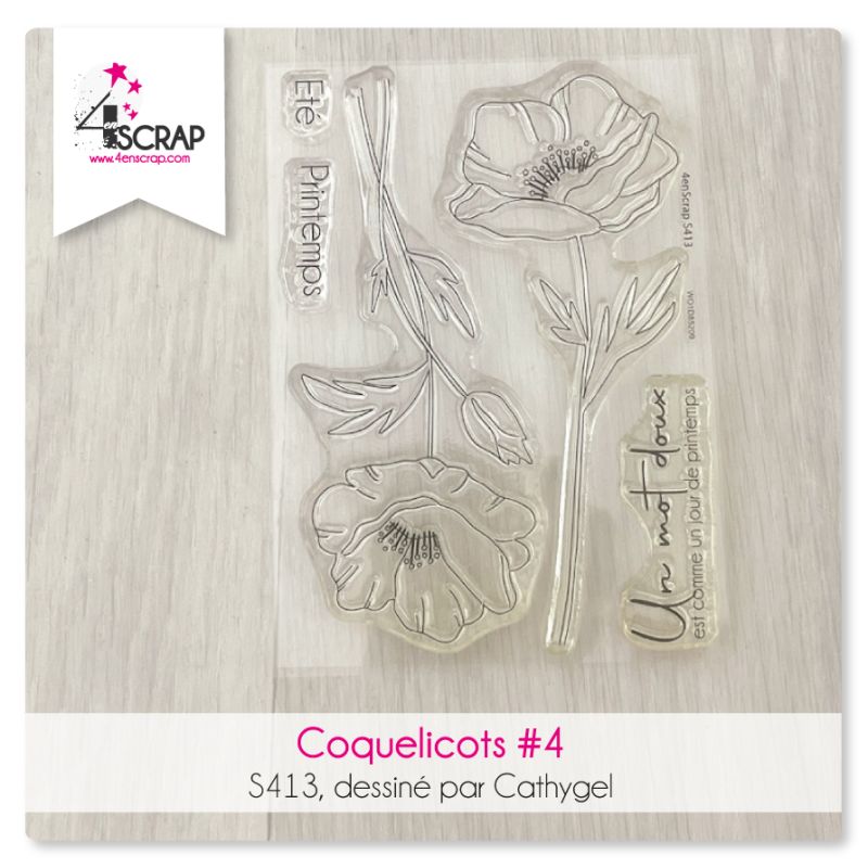 Coquelicots 4 - Tampons transparents Coquelicots 4 - Tampons transparents