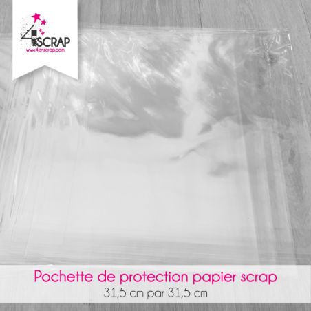 Lot de 50 pochettes de protection pour papier de scrap - Outils de Scrapbooking