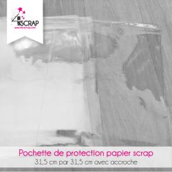 Lot de 50 pochettes de protection pour papier de scrap avec accroche - Outils de Scrapbooking