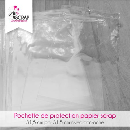 Lot de 50 pochettes de protection pour papier A4 avec accroche - Outils de Scrapbooking