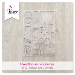 Direction les vacances - Tampons transparents