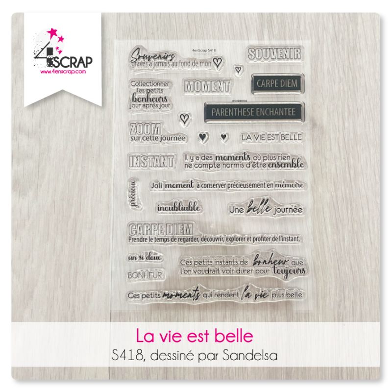 La vie est belle - Tampons transparents La vie est belle - Tampons transparents