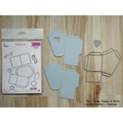 Matrice de coupe Scrapbooking Carterie boite cadeau oiseau - Nichoir Matrice de coupe Scrapbooking Carterie boite cadeau oiseau - Nichoir