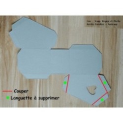 Matrice de coupe Scrapbooking Carterie boite cadeau oiseau - Nichoir Matrice de coupe Scrapbooking Carterie boite cadeau oiseau - Nichoir