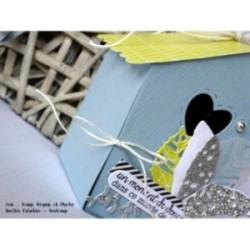 Matrice de coupe Scrapbooking Carterie boite cadeau oiseau - Nichoir Matrice de coupe Scrapbooking Carterie boite cadeau oiseau - Nichoir