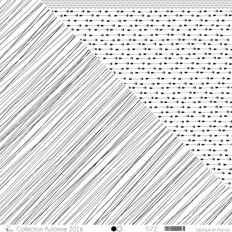Imprimé "Lignes entremêlées noires sur fond blanc" Imprimé "Lignes entremêlées noires sur fond blanc"