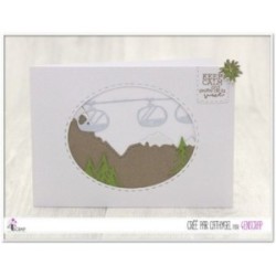 Matrice de coupe Scrapbooking Carterie montagne - Téléphérique Matrice de coupe Scrapbooking Carterie montagne - Téléphérique