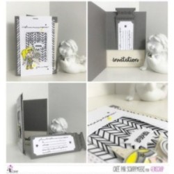 Matrice de coupe Scrapbooking Carterie anniversaire invitation - Grand ticket Matrice de coupe Scrapbooking Carterie anniversaire invitation - Grand ticket