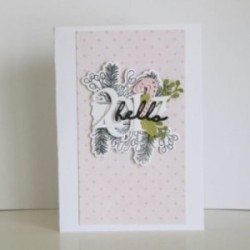Matrice de coupe Scrapbooking Carterie mot hello coucou - Bisous Matrice de coupe Scrapbooking Carterie mot hello coucou - Bisous