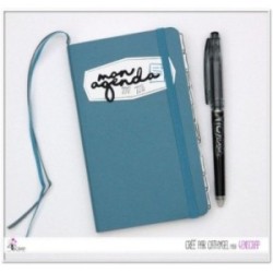 Matrice de coupe Scrapbooking Carterie mot agenda - Mon calendrier 2