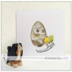 Matrices de coupe Scrapbooking Carterie brisé - Oeuf de Pâques Matrices de coupe Scrapbooking Carterie brisé - Oeuf de Pâques