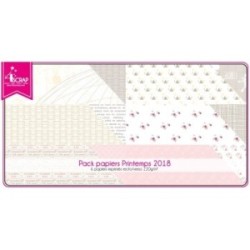Pack Printemps 2018 Imprimé - Papier Scrapbooking 