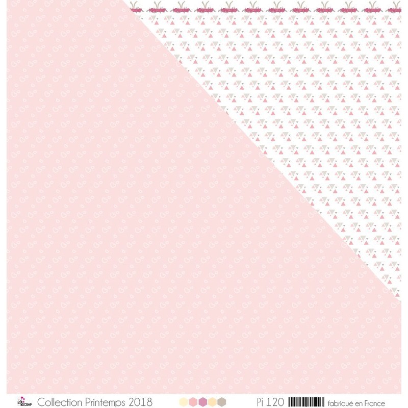 Papier imprimé Scrapbooking Carterie - "Petits coeurs blancs sur fond rose dragée" Papier imprimé Scrapbooking Carterie - "Petits coeurs blancs sur fond rose dragée"