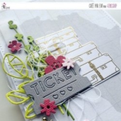 Matrice de coupe Scrapbooking Carterie voyage loisir - Tickets Matrice de coupe Scrapbooking Carterie voyage loisir - Tickets
