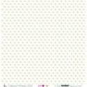 Papier imprimé Scrapbooking Carterie - "Petits triangles taupe, beige & jaune pâle sur fond blanc"