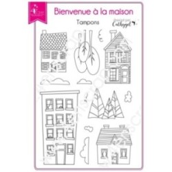 Bienvenue à la maison - Tampon Clear