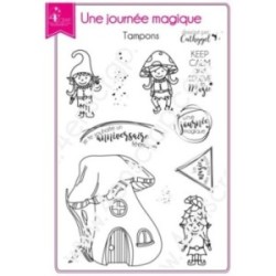 Tampon transparent Scrapbooking Carterie elfe - Une journée magique