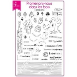 Tampon transparent Scrapbooking Carterie animal - Promenons-nous dans les bois