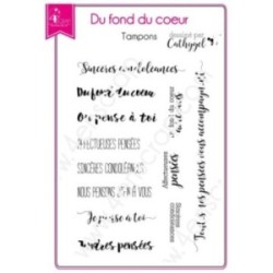 Tampon transparent Scrapbooking Carterie condolÃ©ance - Du fond du coeur