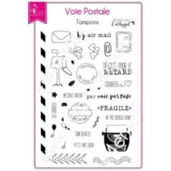 Voie postale - Tampon transparent Scrapbooking Carterie timbre
