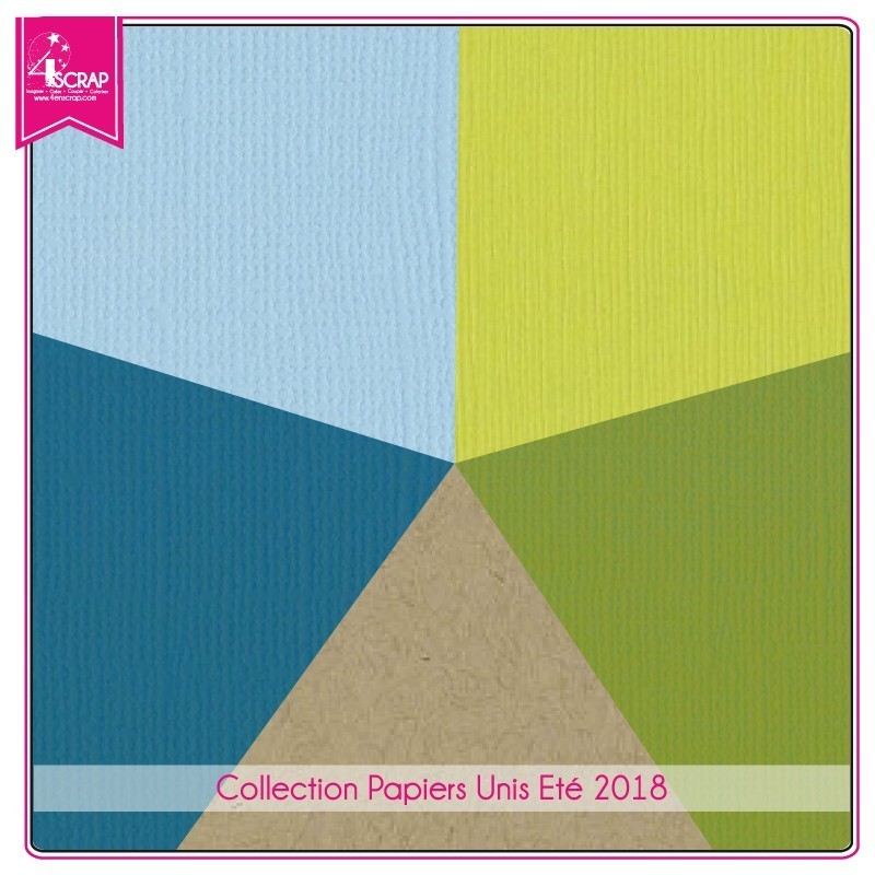 Pack Papier Uni Scrapbooking Carterie - Eté 2018 Pack Papier Uni Scrapbooking Carterie - Eté 2018