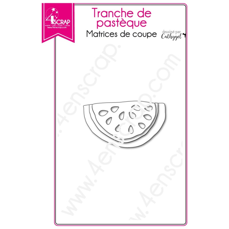 Matrice de coupe Scrapbooking Carterie fruit été - Tranche de pastèque Matrice de coupe Scrapbooking Carterie fruit été - Tranche de pastèque
