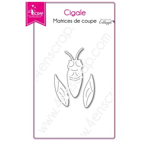 Matrice de coupe Scrapbooking Carterie insecte provence - Cigale