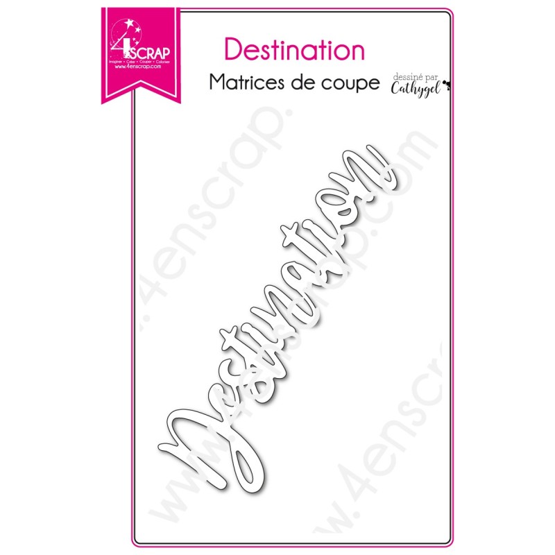 Matrice de coupe Scrapbooking Carterie mot vacances - Destination Matrice de coupe Scrapbooking Carterie mot vacances - Destination