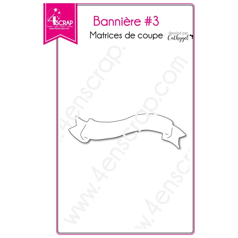 Matrice de coupe Scrapbooking Carterie banderole texte - Bannière 3 Matrice de coupe Scrapbooking Carterie banderole texte - Bannière 3