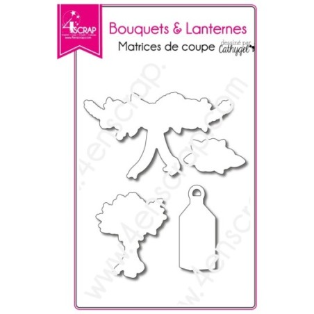 Matrice de coupe Scrapbooking Carterie mariage fleur - Bouquets & lanternes