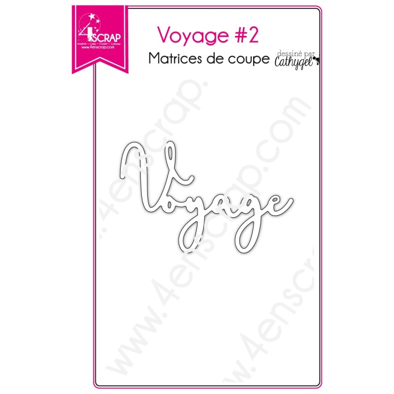 Matrice de coupe Scrapbooking Carterie mot - Voyage 2 Matrice de coupe Scrapbooking Carterie mot - Voyage 2