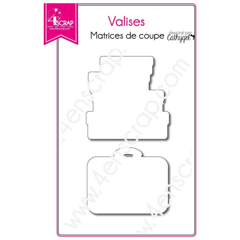 Matrice de coupe Scrapbooking Carterie voyage vacances - Valises Matrice de coupe Scrapbooking Carterie voyage vacances - Valises