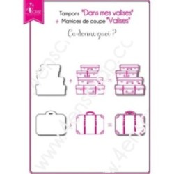 Matrice de coupe Scrapbooking Carterie voyage vacances - Valises Matrice de coupe Scrapbooking Carterie voyage vacances - Valises