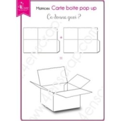 Matrice de coupe Scrapbooking Carterie - Carte boite pop up